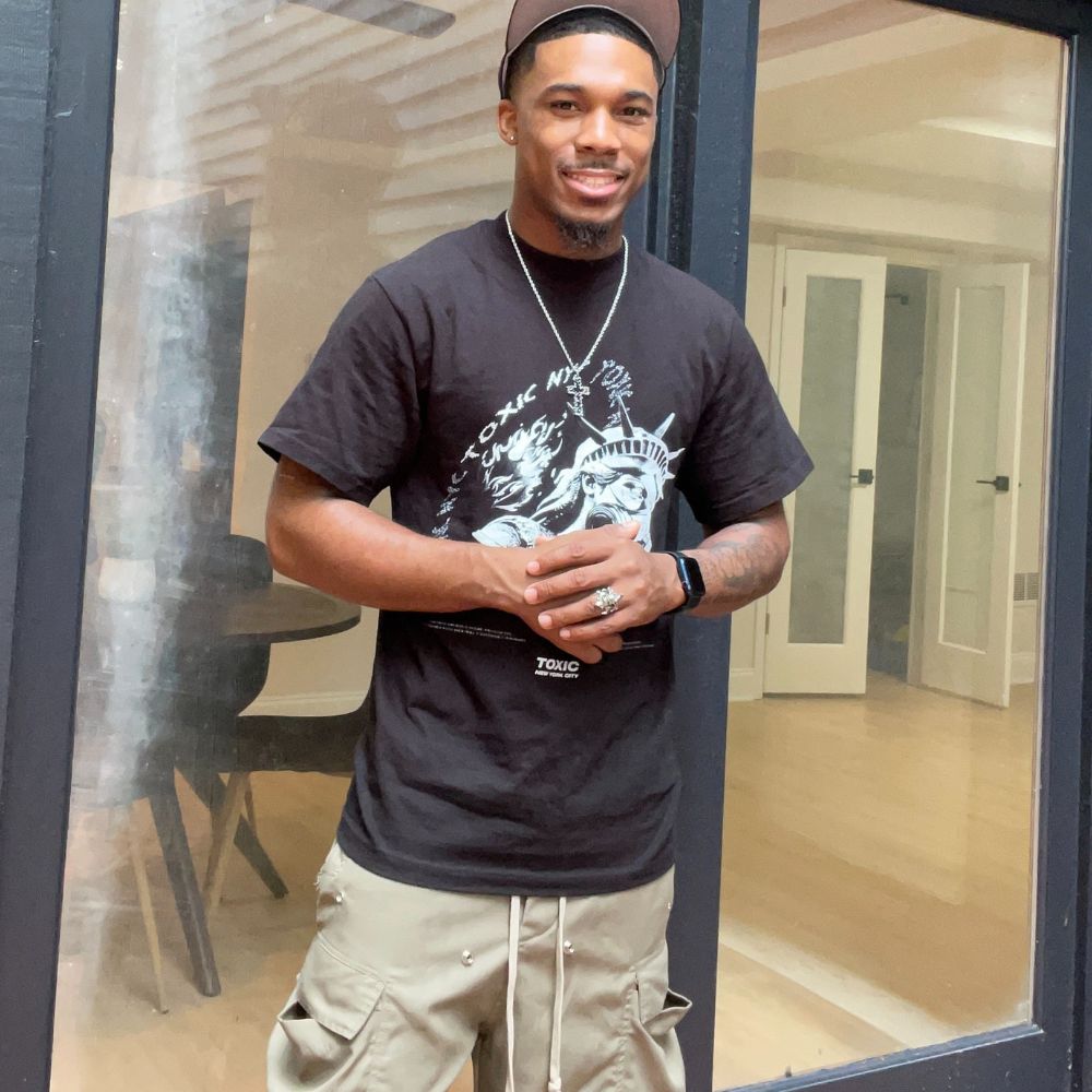 Nydell Nalls with Toxic Nyc T shirt