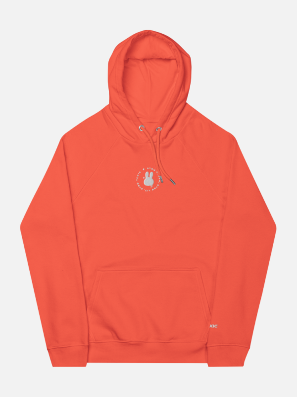hoodie White Symbol Burnt Orange
