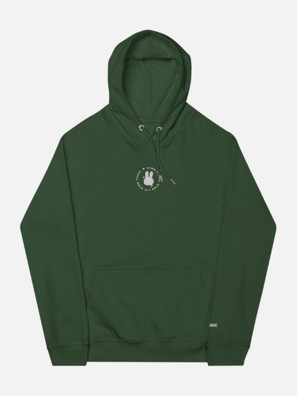 hoodie White Symbol Bottle green