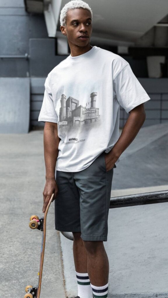 Toxic Factory Oversized Graphic T shirt Man