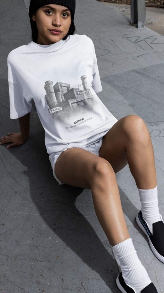 Toxic Factory Oversized T shirt Women