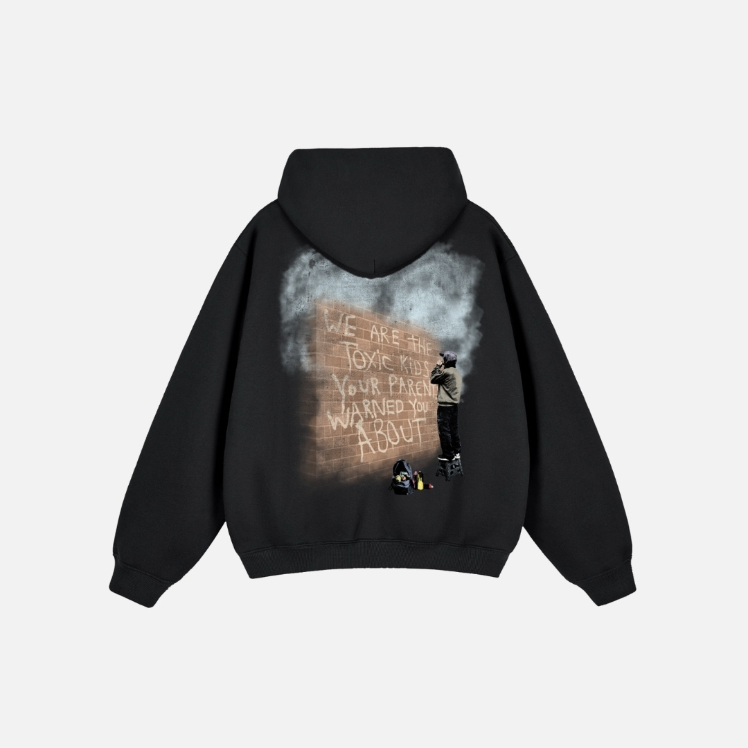 Black Graffiti Hoodie Streetwear Black Graffiti Hoodie Streetwear