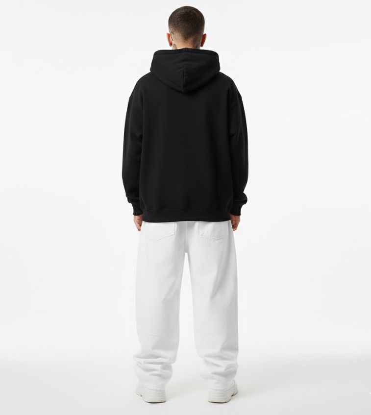 Black Hoodie Toxic Nyc Model Back Pic