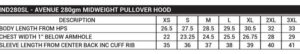 size chart ind280