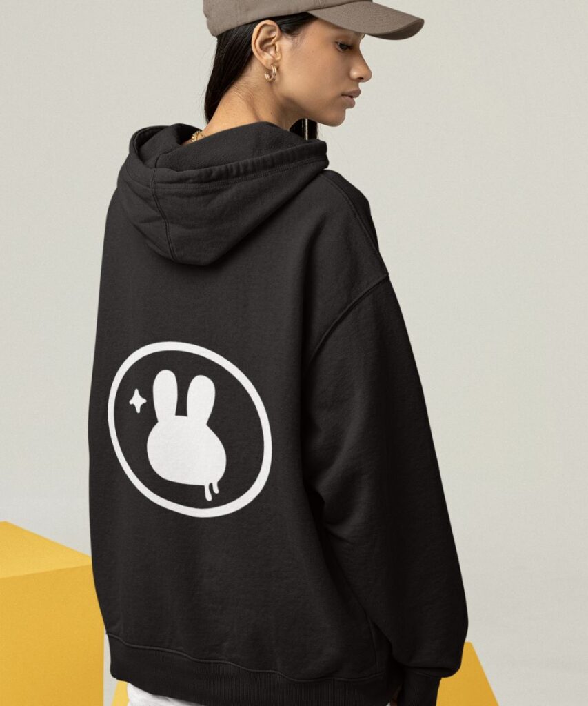 Black Hoodie Toxic Nyc back women model back