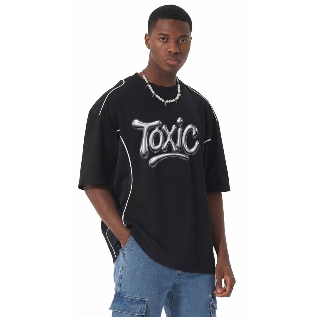 Toxic Panel Streetwear T-Shirt Chrome. Toxic Panel Streetwear T-Shirt Chrome.
