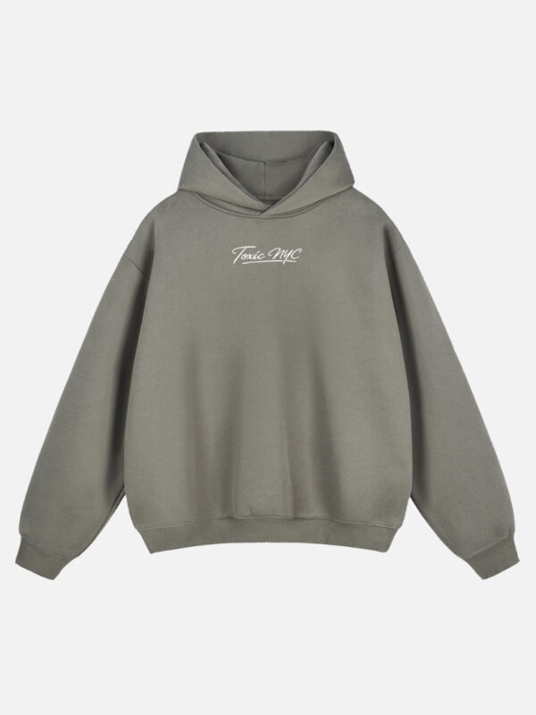 Dark Gray Toxic Basic Hoodie Streetwear