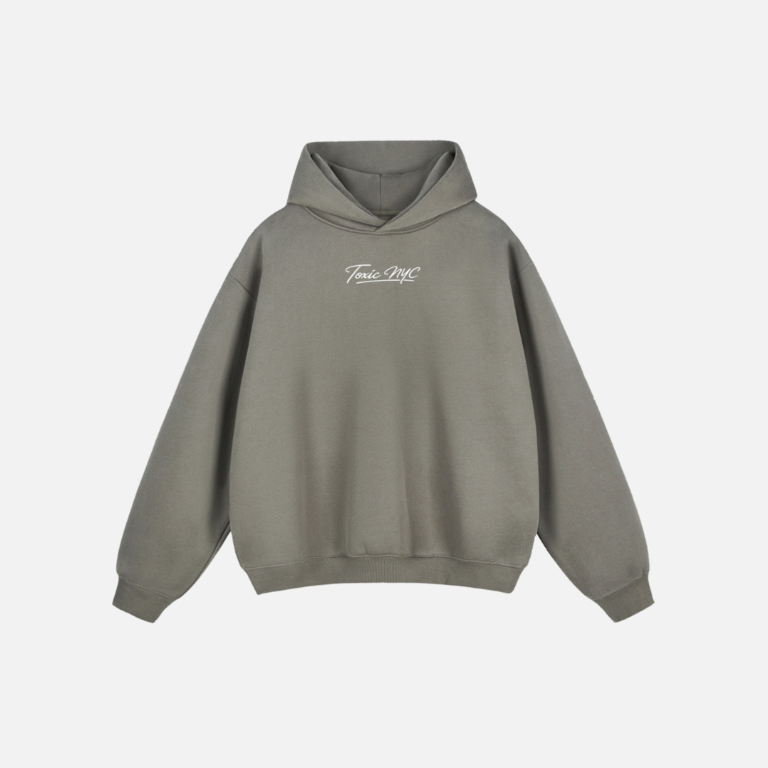Dark Gray Toxic Basic Hoodie Streetwear Dark Gray Toxic Basic Hoodie Streetwear