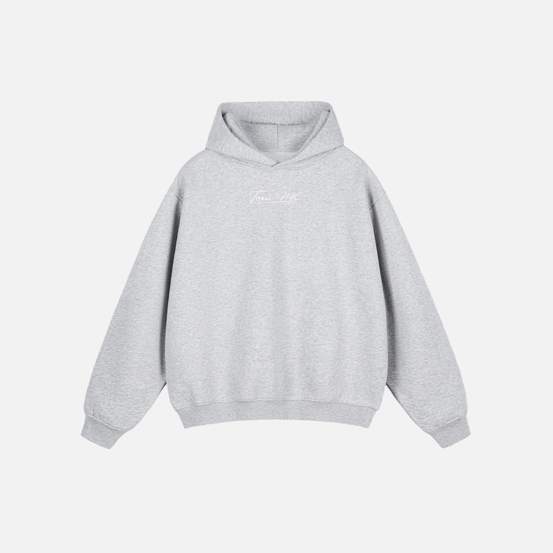 Gray Toxic Basic Hoodie Streetwear Gray Toxic Basic Hoodie Streetwear
