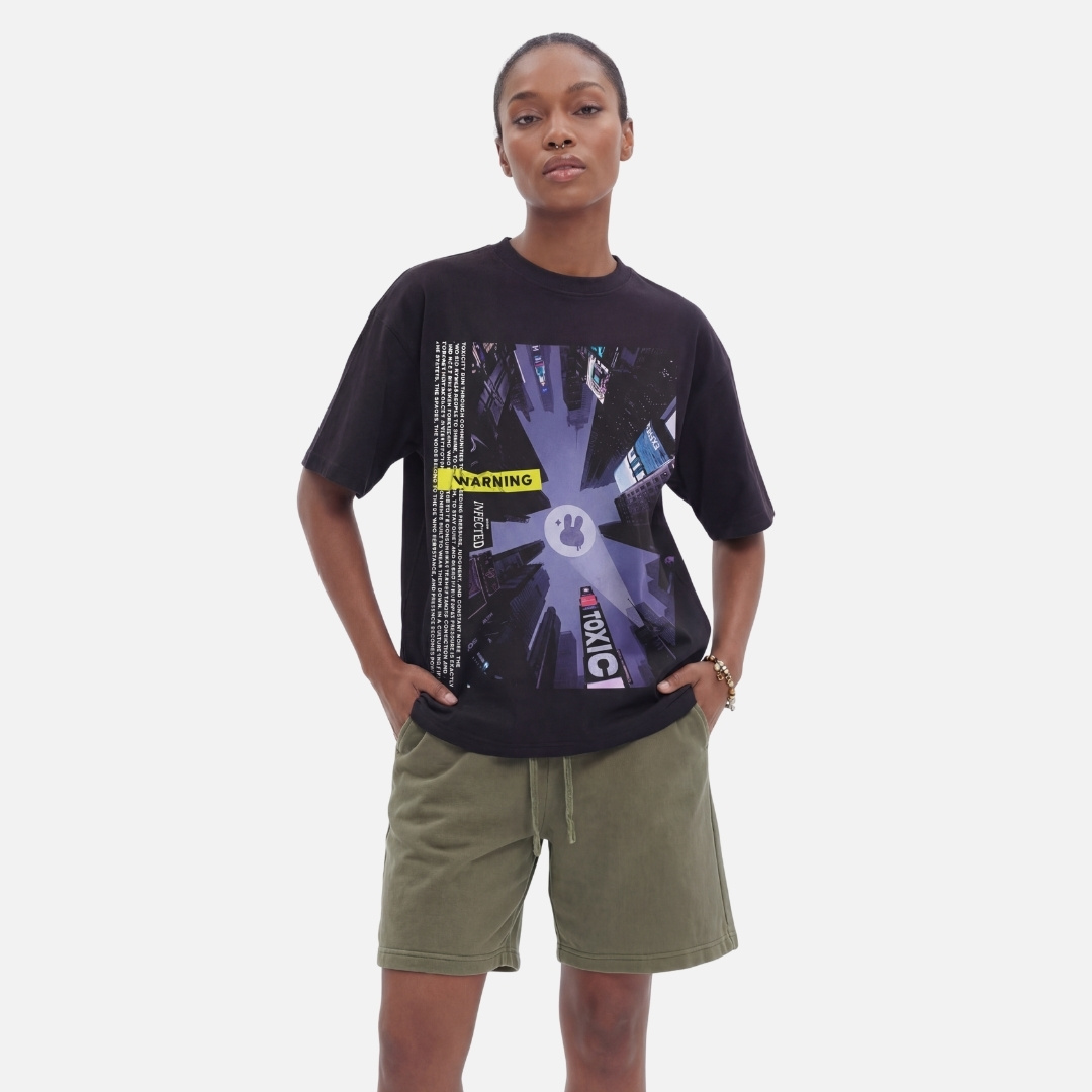 Skyline Oversized Black T Shirt Skyline Oversized Black T Shirt