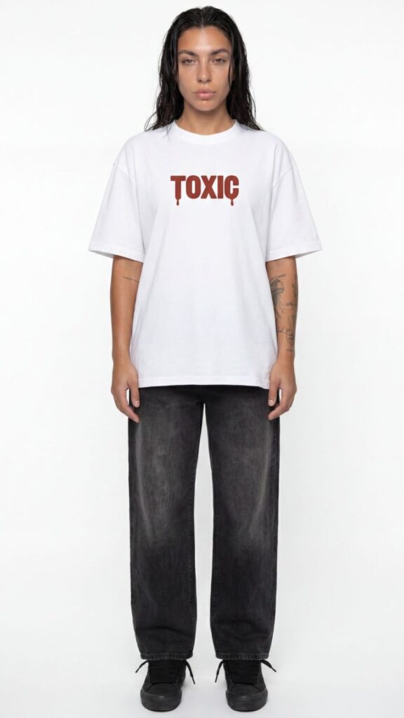 Habits Oversized Graphic T Shirt