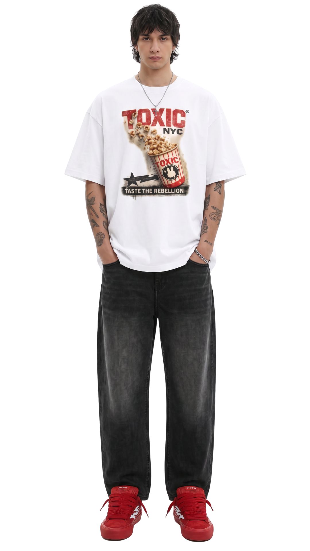Oversized Popcorn Graphic T Shirt Oversized Popcorn Graphic T Shirt