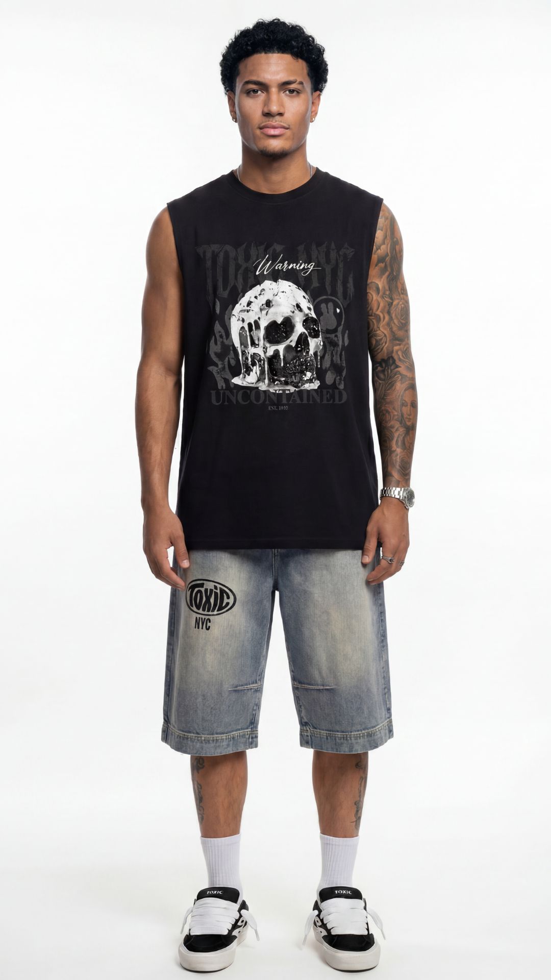 Skull Oversize Tank Top Toxic Nyc Streetwear