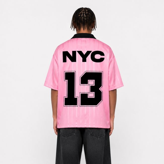 Nyc Soccer Jersey Shirt Pink Man Streetwear Nyc Soccer Jersey Shirt Pink Man Streetwear