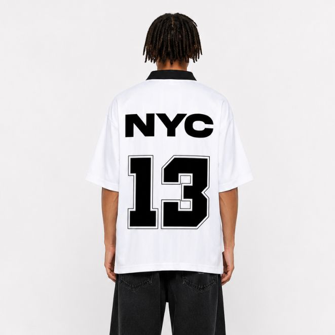 Nyc Soccer Jersey Shirt White Man Streetwear Nyc Soccer Jersey Shirt White Man Streetwear