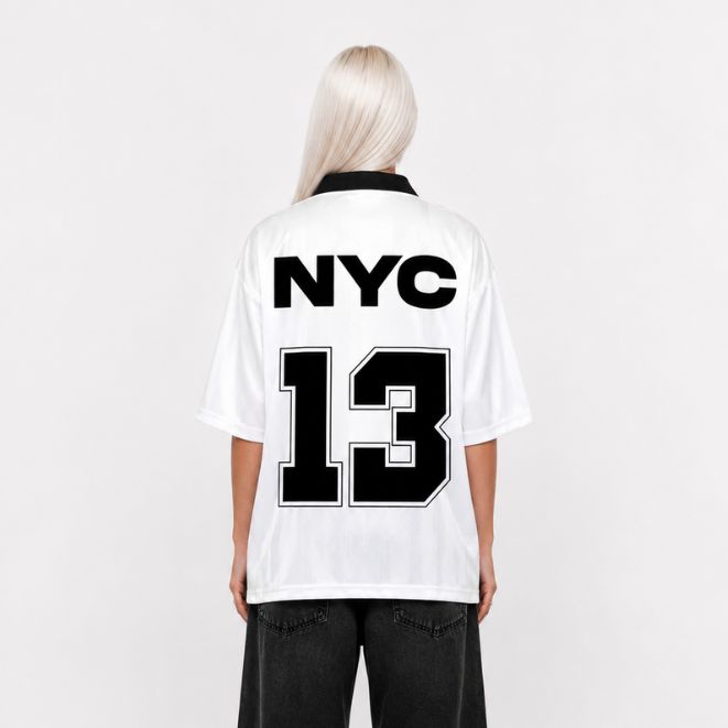 Nyc Soccer Jersey Shirt White Women Streetwear Nyc Soccer Jersey Shirt White Women Streetwear
