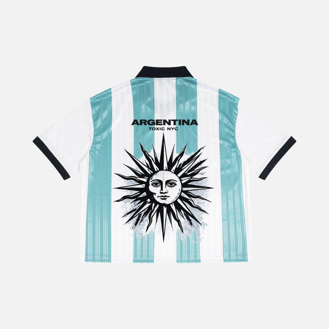 Toxic NYC Argentina Inspired V-Neck Jersey Streetwear Toxic NYC Argentina Inspired V-Neck Jersey Streetwear