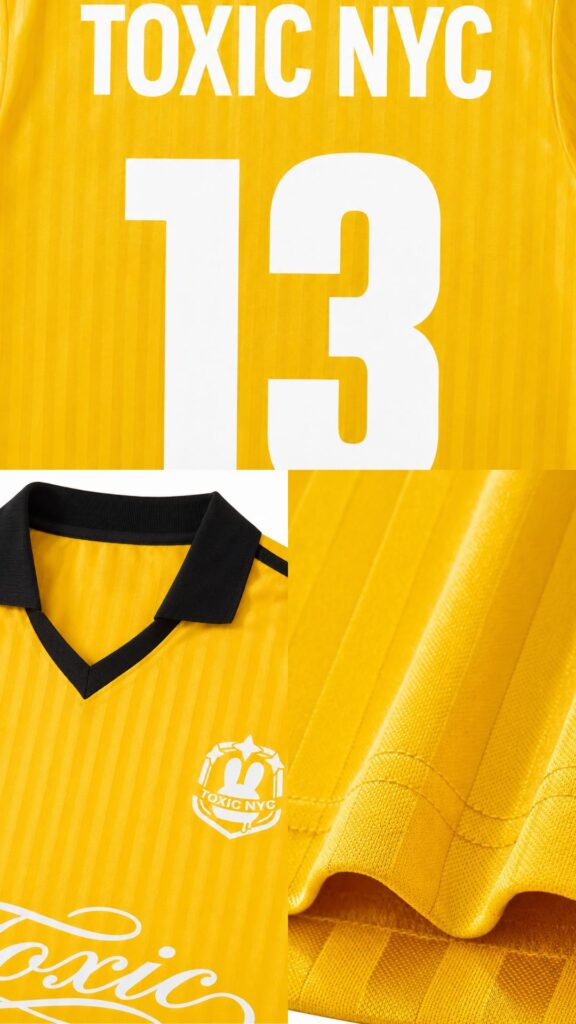 Toxic Nyc Soccer Jersey Shirt Yellow Streetwear