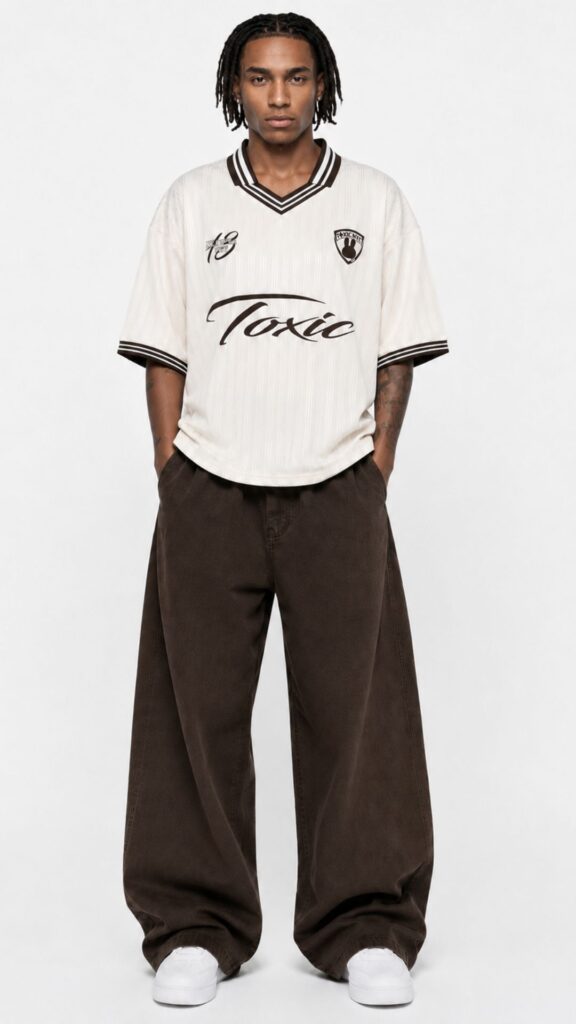 Vintage Pinstripe Soccer Jersey Man