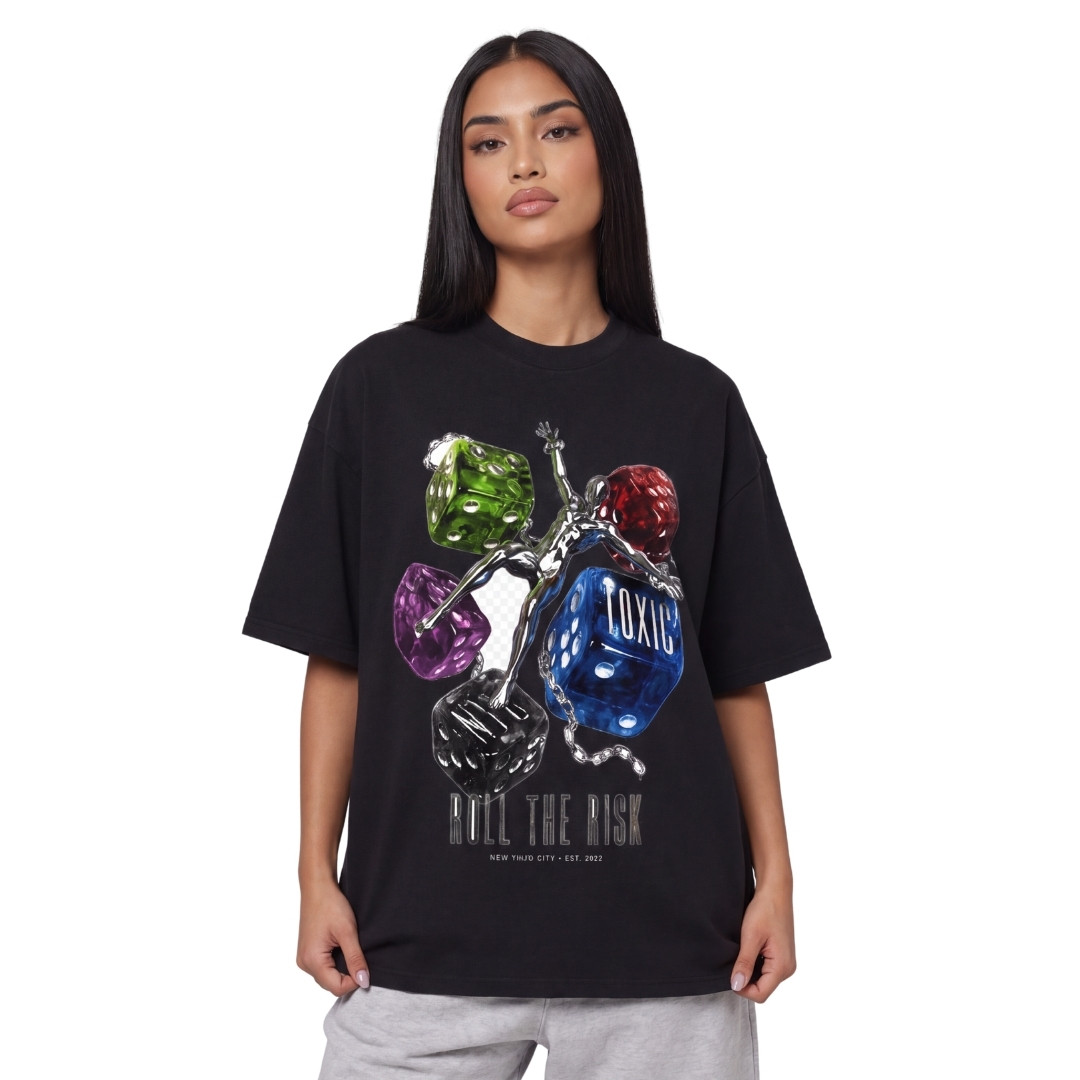 RISK OVERSIZED GRAPHIC T SHIRT RISK OVERSIZED GRAPHIC T SHIRT
