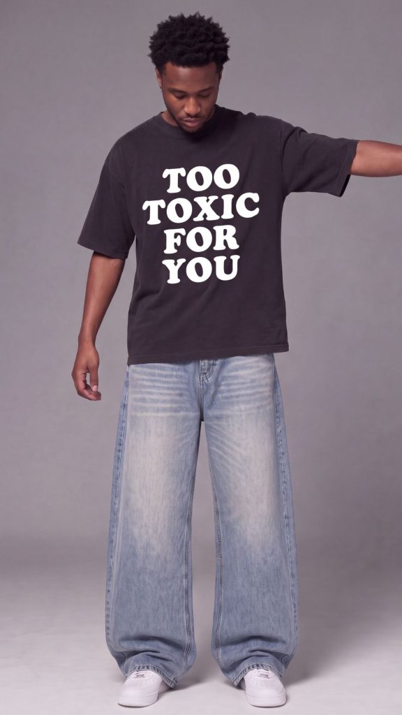 Vintage Wash Streetwear Baggy Jeans man
