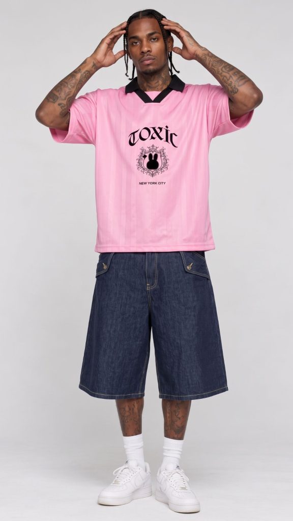 Y2K Style Dark Blue Baggy Denim Shorts