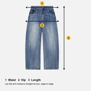 How to measure baggy jeans: waist, hip and length size guide