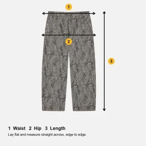 How to measure leopard print jeans: waist, hip and length size guide