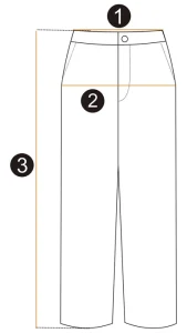 How to measure sweatpants: waist, hip and length