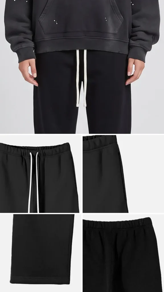 Toxic NYC Fleece Straight Leg Pants details: exact print close-up, fabric and stitching
