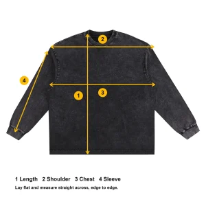 How to measure length, shoulder, chest and sleeve of a long sleeve t-shirt