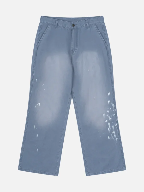 Toxic NYC Paint Splatter Baggy Jeans front