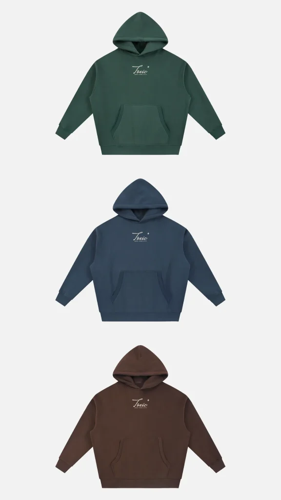 Toxic NYC Script Oversized Boxy Fleece Hoodie, all colors