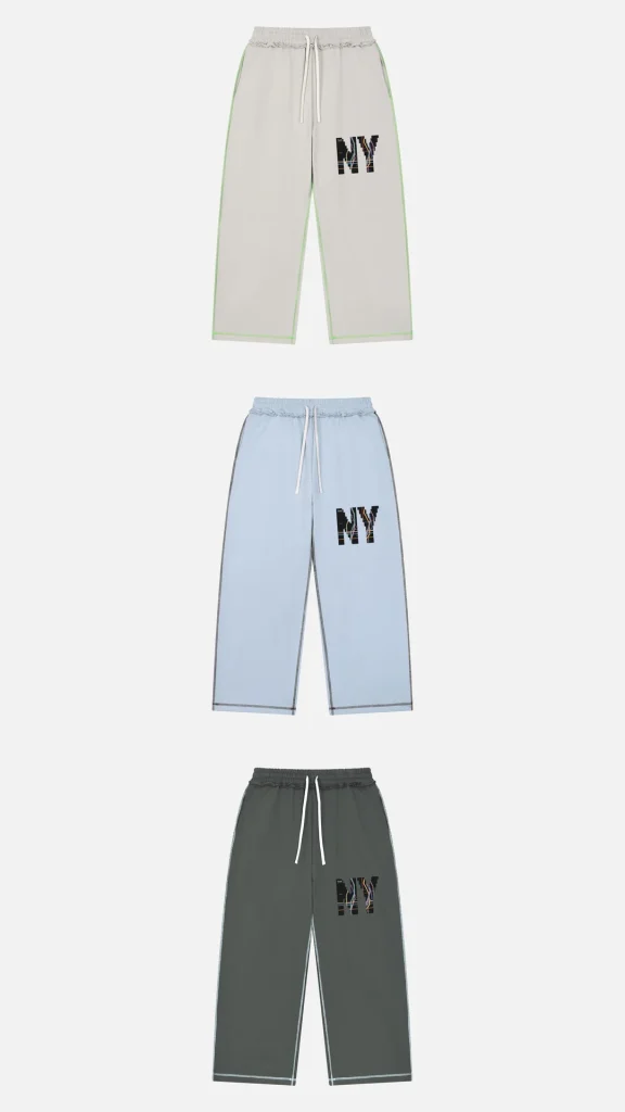 Toxic NYC Subway Map Raw Edge Topstitch Sweatpants, all colors