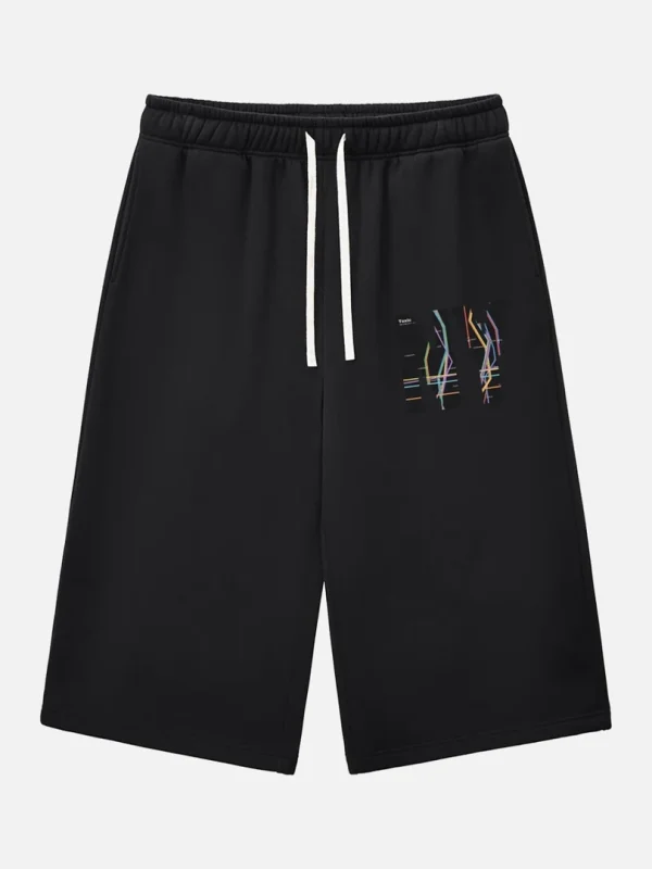 Toxic NYC Subway Map Three Quarter Sweatpants - front